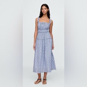 Doen X Gap Blue Floral Midi Dress